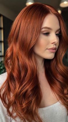 red hair color ideas Fall Hair Colors, Auburn, Textured Hair