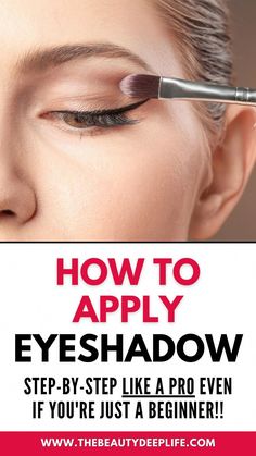 Learn how to apply eyeshadow like a pro with these easy step-by-step techniques. Plus, a few tricks to enhance different eye shapes & sizes! Light Eye Makeup Step By Step, Dance Eyeshadow Looks, Eye Shadow Brushes Guide, How To Get Eyeshadow To Stay On, Where To Put Eyeshadow, How To Use Eyeshadow Brushes, Easiest Eyeshadow Looks, How To Apply Eye Makeup Over 50, How To Put On Eyeshadow For Beginners