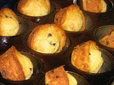 muffins are in the pan ready to be baked and eaten for breakfast or dessert