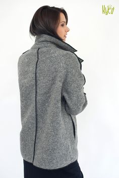 Elegant women winter / fall jacket made from soft and warm woolen fabric. Feminine, button up wool coat with wide silhouette, classical open collar and two side pockets. It is perfect outside wear solution when warmth and elegance has to be combined! Your will love the quality and design. Sewn with meticulous attention to every detail! COLOR: Grey PLEASE NOTE, colors may appear a little bit different due to your monitor settings. FABRIC: 80% wool 20% PES 100% viscose inside lining SIZES: XS, S, Womens Winter Coat, Grey Wool Coat, Plus Size Coat, Plus Size Jacket, Gray Wool Coat, Coat Plus Size, Wool Coat Women, Plus Size Coats, Womens Winter