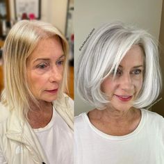 18 Most Flattering Haircuts For Older Women With Thin Hair Grey Bob Hairstyles, Silver White Hair, Grey Hair Looks, Cheeseburger Pie, Grey Hair Don't Care, Grey White Hair, Gorgeous Gray Hair, Beautiful Gray Hair, Bob Haircut For Fine Hair