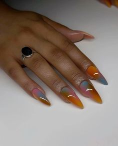 Airbrush Nails, Classy Acrylic Nails, Beauty Inspo, Glam Nails, Pretty Acrylic Nails, Summer Nail