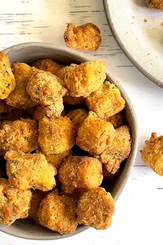 crispy air fried southern oka tater tots in a bowl on a white table