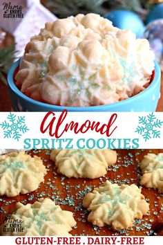 an image of almond spritz cookies in a bowl