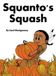 a children's book with an image of a boy holding a pumpkin in the middle