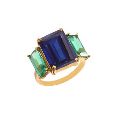 PRODUCT DETAILS Grab the SPOTLIGHT with this Exclusive & Radiant Gemstone Ring. GIFT your loved ones or Flaunt this beauty  Specification: Gemstone Name :  Ceylon Blue Sapphire 7 Emerald Country Of Origin : Sri Lanka & Zambia Gemstone Size : 10 x 14 MM Side Gemstone Size : 10 x 5 MM Gemstone Weight : 12 Carat Gemstone Cut Grade : Excellent Gemstone Shape - Radiant Gemstone Clarity : Loup Clean Gemstone Color : Blue & Green Gemstone Clarity : Transparent Metal - 925 Sterling Silver Quality - AAA Blue Emerald Gemstone Ring, Blue Emerald Jewelry With Accent Stones, Blue Emerald Rings For Wedding, Elegant Blue Multi-stone Crystal Ring, Elegant Blue Multi-stone Emerald Ring, Blue Emerald-cut Three-stone Jewelry, Blue Three Stone Emerald Cut Jewelry, Blue Emerald Cut Three Stone Jewelry, Blue Rings For Formal Occasions, May Birthstone