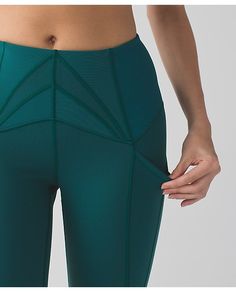 exquisite crop | womens crops | lululemon athletica Clothing, Shoes & Jewelry : Women http://amzn.to/2kCgwsM Green Yoga, Yoga Outfit, Yoga Clothing, Lulu Lemon, Green Emerald