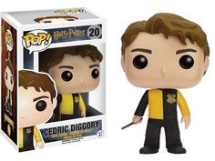 the pop vinyl harry potter figure is shown in front of a box with it's packaging