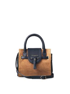 The Mini Windsor Handbag - Tan &amp; Navy Boot Tree, Fairfax And Favor, Tan Handbags, Smart Casual Style, Perfect Handbag, Mini Handbag, Iconic Bags, Mini Handbags, Long Boots