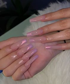 Square Acrylic Nails Lavender, Acrylic Nails Lavender, Unicorn Chrome Nails, Nails Lavender, Unicorn Chrome, Psychology Student, Girly Acrylic Nails, Long Acrylic Nails Coffin