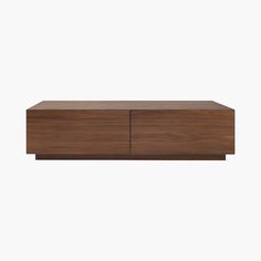 the sideboard is made out of wood and has two drawers on each side, one with