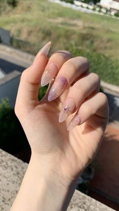 Violet Nails, Unghie Sfumate, Nails Yellow, Purple Nail Designs, Lavender Nails, Casual Nails, Soft Nails, Nails Polish