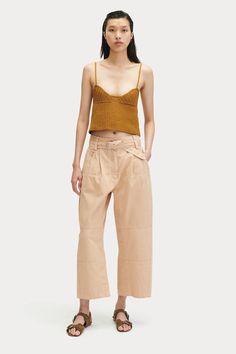 Vand Pant Velvet Tees, Strappy Mini Dress, Utility Style, Workwear Trousers, Sweater Jumpsuit, Denim Outerwear, Belt Design, Utility Pants, Rachel Comey