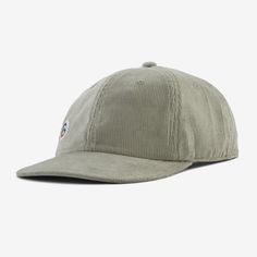 Featuring a brim made with Bureo’s fully traceable NetPlus® 100% recycled fishing nets, this unstructured six-panel hat is made of organic cotton corduroy for days on the beach, trail or anywhere between. Made in a Fair Trade Certified™ factory. | Patagonia Corduroy Cap in Sleet Green - Trucker Hats & Caps - Organic Cotton Patagonia Adjustable Curved Brim Hat, Adjustable Corduroy Six-panel Hat, Adjustable Six-panel Corduroy Hat, Patagonia Adjustable Flat Brim Hats, Patagonia Adjustable Cap, Patagonia Adjustable Snapback Hat, Casual Patagonia Cap, Patagonia Adjustable Trucker Hat With Curved Brim, Patagonia Trucker Hat With Curved Brim