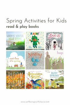 the spring activities for kids to read and play books