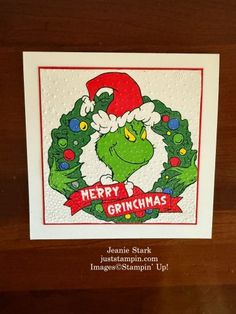 a christmas card with the grin on it