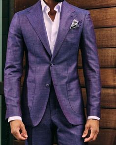 ad eBay - Find many great new & used options and get the best deals for Mens Purple Linen Suit Slim Fit Wedding Business Party Formal Tuxedos Customed at the best online prices at eBay! Free shipping for many products!