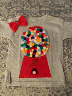 a child's t - shirt that has been made to look like a gumball machine