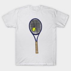 Tennis Racket -- Choose from our vast selection of Crewneck and V-Neck T-Shirts to match with your favorite design to make the perfect graphic T-Shirt. Pick your favorite: Classic, Boxy, Tri-Blend, V-Neck, or Premium. Customize your color! For men and women. Cotton Short Sleeve T-shirt For Tennis, White Graphic Tennis T-shirt, Graphic Tee V-neck T-shirt With Screen Print, V-neck Graphic Tee With Screen Print, Crew Neck Tennis T-shirt With Screen Print, Graphic Tee T-shirt For Tennis, Short Sleeve, Tennis Graphic Tee With Crew Neck, Graphic Tee T-shirt For Tennis With Short Sleeves, Graphic Tee T-shirt For Tennis