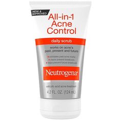 Neutrogena All-in-1 Acne Control Exfoliating Daily Facial Scrub for clearer, healthier-looking skin Powerful acne treatment formula is designed to treat, cleanse and exfoliate skin Face scrub contains gentle exfoliators to help fade the look of past acne marks Gentle exfoliating face scrub reduces roughness and removes dead skin for smoother results Maximum-strength 2% salicylic acid acne medicine clears present breakouts and prevents emerging acne Contains a powerful combination of ingredients Treat Hormonal Acne, Hormonal Acne Diet, Hormonal Acne Supplements, Acne Supplements, Exfoliating Facial Scrub, Acne Medicine, Forehead Acne, Clean Makeup Brushes, Acne Diet