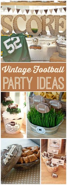 vintage football party ideas and decorations