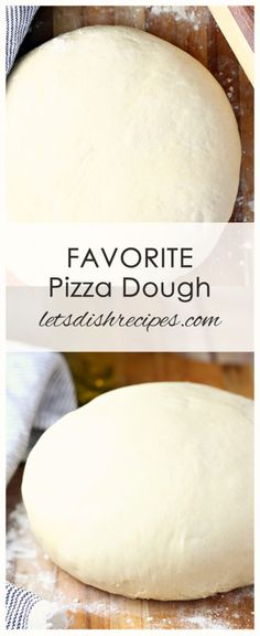 two images showing how to make pizza dough