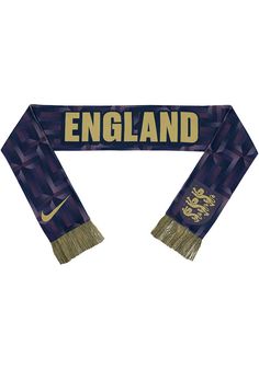 Wrap up against the chill on the cold days cheering on the England National Team with this England National Team Local Verbiage Scarf. This Scarf features a front team logo. Nike 2-sided Scarf, Team logos and slogans on both sides, Fringe on ends of scarf, Ready for cold weather or to show your pride, Jacquard knit design, Imported Union Jack Scarf, Mens Scarf Fashion, Mens Scarf, England National Team, Custom Sportswear, England National, Minnesota United Fc, Nba Hats, Sporting Kansas City