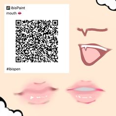 a qr code is being used to scan the lips