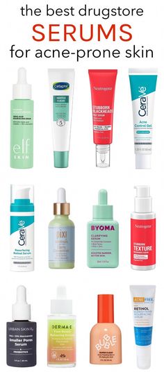 The best drugstore serums for acne-prone skin that soothe & calm your complexion, while fading acne scars without irritation or dryness! Best Face Serum, Daily Facial Cleanser, Acne Control, Acne Serum, Acne Solutions, Face Acne