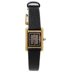 Used Good Condition Ladies Cartier Stainless Steel Gold-Plated Tank Vermeil Argent Watch. Roman Numerals Dial. Generic Black Leather Strap. Feel Free To Ask Questions. Open To Resealable Offers. Everything Will Be Shipped With Fedex. Cartier Yellow Gold Evening Watch, Evening Cartier Yellow Gold Watch, Evening Yellow Gold Cartier Watch, Designer Black Watch For Anniversary, Cartier Timeless Evening Watch, Cartier Black Watch For Anniversary, Timeless Cartier Evening Watch, Black Cartier Watch For Anniversary, Timeless Cartier Watches For Evening