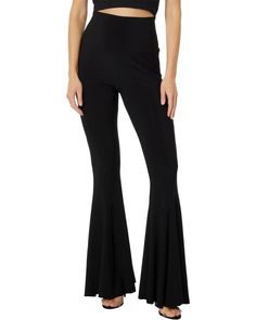 Women's Norma Kamali Fishtail Pants | Zappos.com Elegant Stretch Elastane Flares, Chic Fitted Wide Leg Pants With Wide Waistband, Chic Fitted Flare Leggings, Black Stretch Flare Jeans, Fitted Flare Jeans With Flared Hem, High Stretch Flare Pants For Spring, Spring Stretch Wide Leg Pants With Flared Hem, Stretch Wide Leg Pants With Flared Hem For Spring, Spring Pants With Stretch And Flared Hem