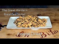 the great western breakfast skillet is ready to be eaten by someone else on this plate