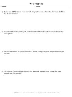 the word problems worksheet