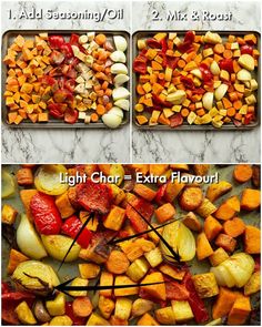 how to cook roasted vegetables in the oven with light chardish and extra flavor