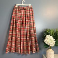 Aspesi Brown And Red Plaid Cotton Maxi Skirt Size: 40 ( Fits Like A Small / Medium) 100% Cotton Elastic Waistband With Tie Made In India Measurements Laying Flat Waist: 15 Inches Length: 37 Inches Ship Next Day, Offers Welcome, Bundle & Save! Aesthetics: Casual, Trendy, Boho, Chic, Bohemian, Western, Cute, Streetwear, School, Teacher, Modern, Fall, Summer, Winter, City, Spring Preppy Girly Career Academia Classic Classy Party Luxury Italy Designer Beach Coastal Cowboy Cottage Business Office Wor Cowboy Cottage, Coastal Cowboy, Luxury Italy, Classy Party, Cute Streetwear, Cotton Maxi Skirt, Winter City, Cotton Maxi Skirts, Modern Fall