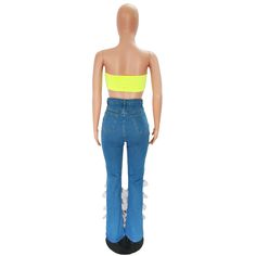 High Waist Mesh Patchwork Stretch Denim Flared Pants Red Denim Flare Jeans For Spring, Spring Red Denim Flare Jeans, Red High Waist Flare Jeans For Spring, Stretch Mid-rise Cargo Jeans For Summer, Stretch Mid-rise Summer Cargo Jeans, Red Wide-leg Denim Jeans, Summer Stretch Mid-rise Cargo Jeans, Fitted High Waist Yellow Jeans, Red Mid-rise Denim Pants