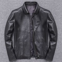 Notice!!! Guarantee 100% Natural Leather!!! About size chart.It is jacket size. Not body size!!!   You had better to measure your jacket!!! If you are not sure about your size. Contact us please!!! Asian size smaller!!!   thousand people have a thousand ways of measuring!!! So 1-2cm error is normally!!! Cheap Leather Jacket, Leather Jacket For Men, Biker Jacket Men, Collar Leather Jacket, Classic Casual, Jacket For Men, Leather Jacket Men, Body Size