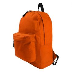 K-Cliffs 36pc School backpacks, 18 inch Basic good quality backpacks. Material: 100% Polyester. Dimension: 18"x13"x6", Orange, Unisex, Teen-Adult Orange Backpack, Orange Backpacks, School Bookbags, Simple Backpack, Pete The Cat, Backpack Material, Classic Backpack, Men's Backpack, School Backpacks