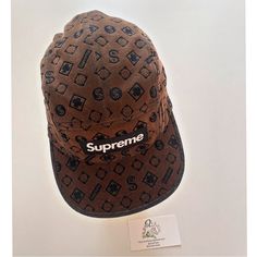 Supreme Hat Brown Brand New Supreme Hat, Supreme Accessories, Flocking, Accessories Hats, Mens Accessories, Man Shop, Brand New, Hats, Color