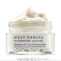 Alpyn Beauty Line-Filling Eye Cream with Bakuchiol & Caffeine Free Ship (0.5 oz) What it is:  A hydrating eye cream that rapidly smooths while targeting the look of dark circles, fine lines, and puffiness with vitamin C and bakuchiol. Skin Type:  Normal, Dry, Combination, and Oily Skincare Concerns: Fine Lines and Wrinkles, Dark Circles, and Puffiness Formulation:  Cream Highlighted Ingredients: - Vitamin C: Visibly brightens skin and protects against free-radical damage. - Caffeine and Algae: Visibly tighten, firm, and depuff. - Bakuchiol: Reduces the look of fine lines and wrinkles. Ingredient Callouts:  This product is vegan, gluten-free, cruelty-free, and comes in recyclable packaging. What Else You Need to Know:  This innovative eye cream applies like a cream but behaves like a balm, Makeup Wrinkles, Hydrating Eye Cream, Banana Powder, Covering Dark Circles, Eye Creme, Eye Cream For Dark Circles, Facial Wrinkles, Under Eye Puffiness, Best Eye Cream