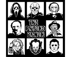 The Psycho Bunch SVG What could be scarier than The Psycho Bunch SVG  digital design? If you want to remind your All Horror Movies, Svg Horror, Horror Svg, Horror Movie Icons, Posca Art, Cricut Halloween, Horror Movie Characters, Horror Film, Horror Characters