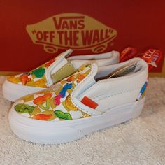 100% Authentic Vans New With Tags (No Box) Toddler Size 5 Uk 4.5 Eu 21 Fast Shipping With Tracking, Usually Same Day Check Out My Other Vans Footwear And Product Listings And Thanks For Looking! 4bfbg Playful Slip-on Sneakers With Soft Sole, White High-top Skate Shoes For Summer, White Non-slip Canvas Shoes For Spring, Spring White Non-slip Canvas Shoes, White Non-slip Vans Sneakers, Non-slip White Vans Sneakers, White Non-slip Slip-on Canvas Shoes, Multicolor Casual Sneakers With Soft Sole, Casual Multicolor Sneakers With Soft Sole