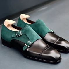 Shoes Size: US 12.5 Green Black Dress, Green And Black Dress, Double Monk Strap Shoes, Monk Shoes, Leather Shoes For Men, Cap Toe Shoes, Man Dressing Style, Double Monk Strap, Leather Formal Shoes