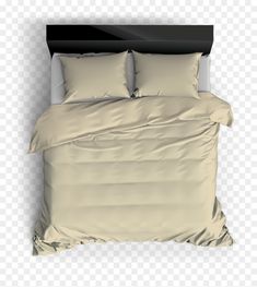 an image of a bed with two pillows