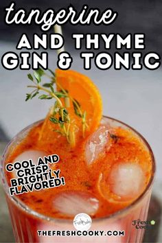 an orange and thy gin and tonic cocktail