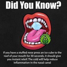 Stuffed Nose, 1000 Lifehacks, Survival Skills Life Hacks, Stuffy Nose, Amazing Life Hacks, Simple Life Hacks