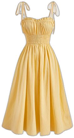 Sundress Long, Yellow Clothes, Long Sundress, Vestidos Vintage, Dress Spaghetti, Women Long Dresses, Long Dresses, Cami Dress, Dream Dress