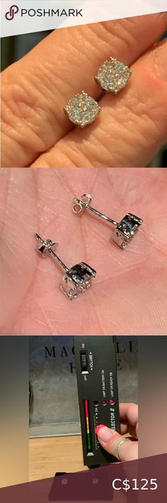 925 Moissanite stud earrings. Brand New with box.