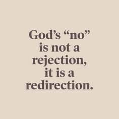 the words god's no is not a reflection, it is a redirection