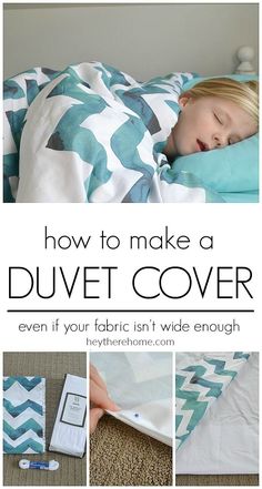 how to make a duvet cover even if your fabric isn't wide enough